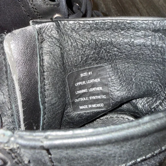 The Rail Black Leather Men's Boots size EU 41 or US 9 - Picture 8 of 8